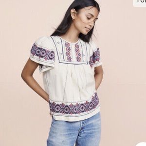 Sea New York Leah embroidered top, size 8